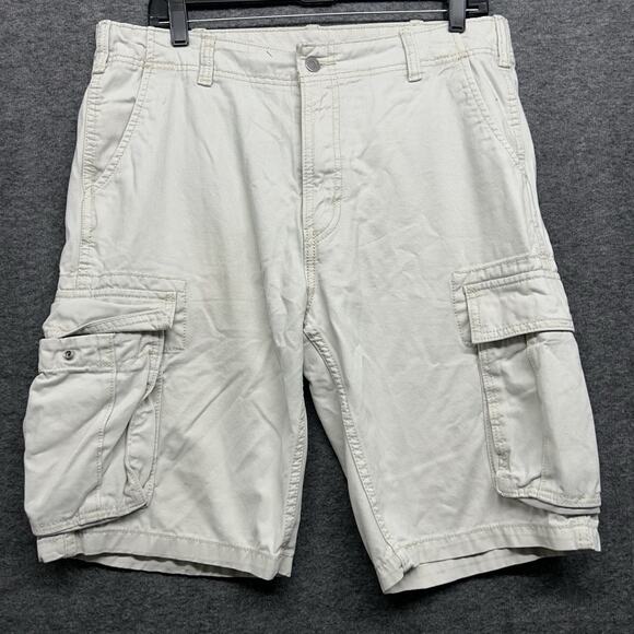 Levi's Other - Vintage Levi's Cargo Shorts Khaki Chino Baggy Men's Size 33 Beige 2005 Grunge